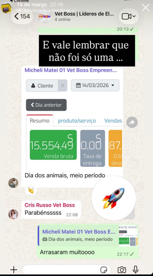 Print de depoimento — Micheli Matei