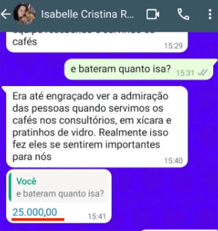 Print de resultado da M.V. Isabelle